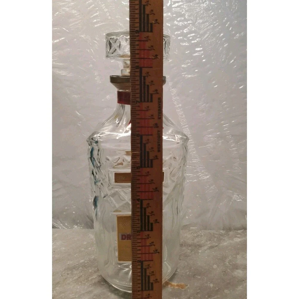Vintage Drambuie Decanter Bottle Lead Crystal Prince Charles Edward Liqueur